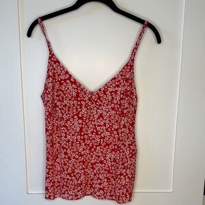Madewell Red Floral Camisole Top